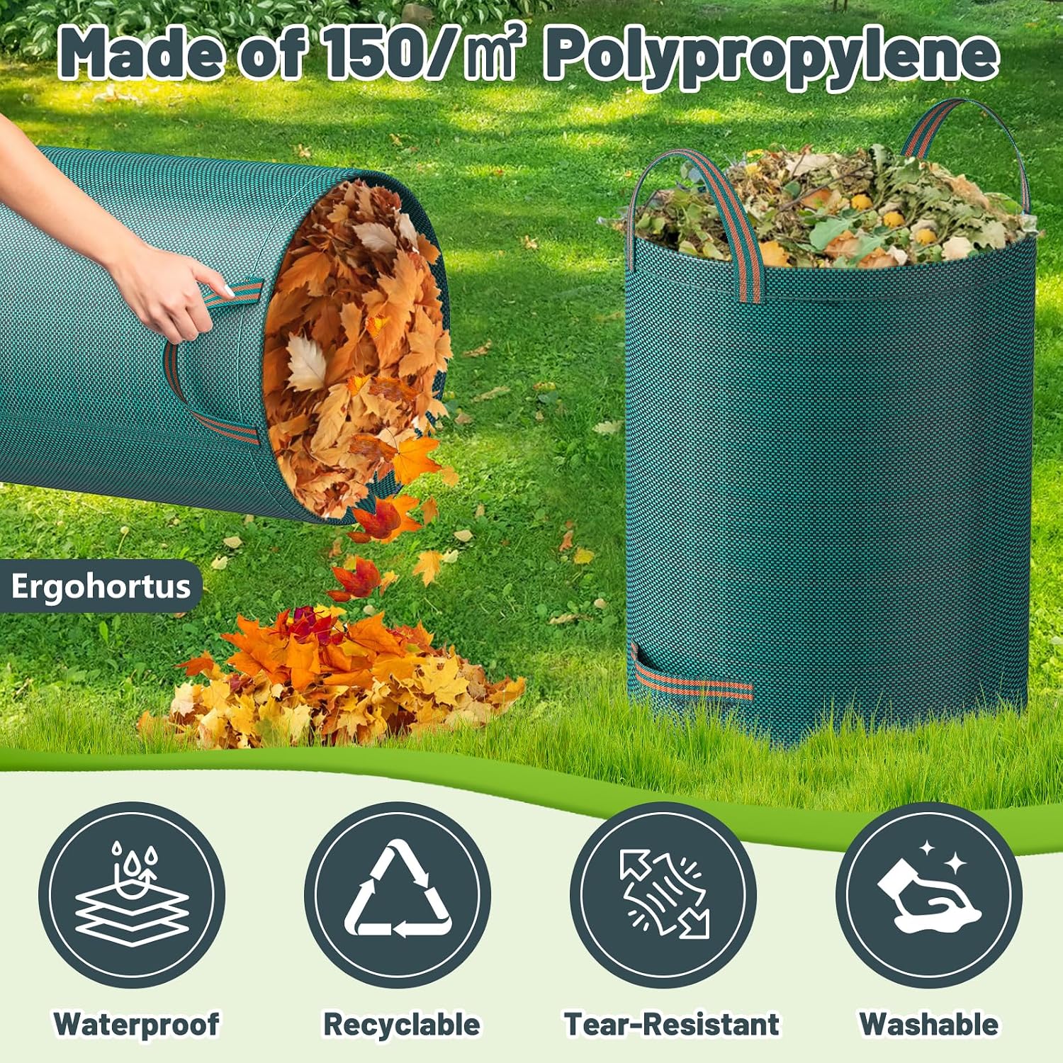 Thumbnail 3 de Ergohortus Garden Waste Bags Heavy Duty — 2 × 500L
