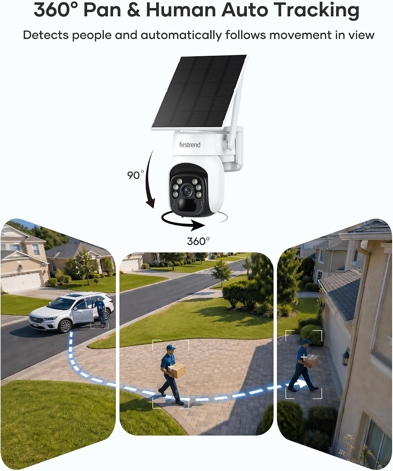 Detalle de Firstrend outdoor security camera system, 2K