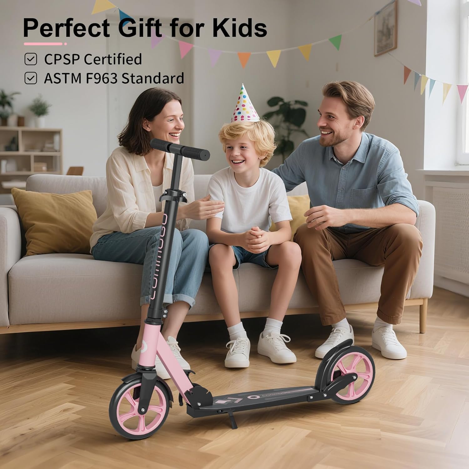 Thumbnail 3 de Commugo Kick Scooter for Kids 5-12, Teens & Adults (CPSC Certified, Foldable, 8-Inch Wheels)