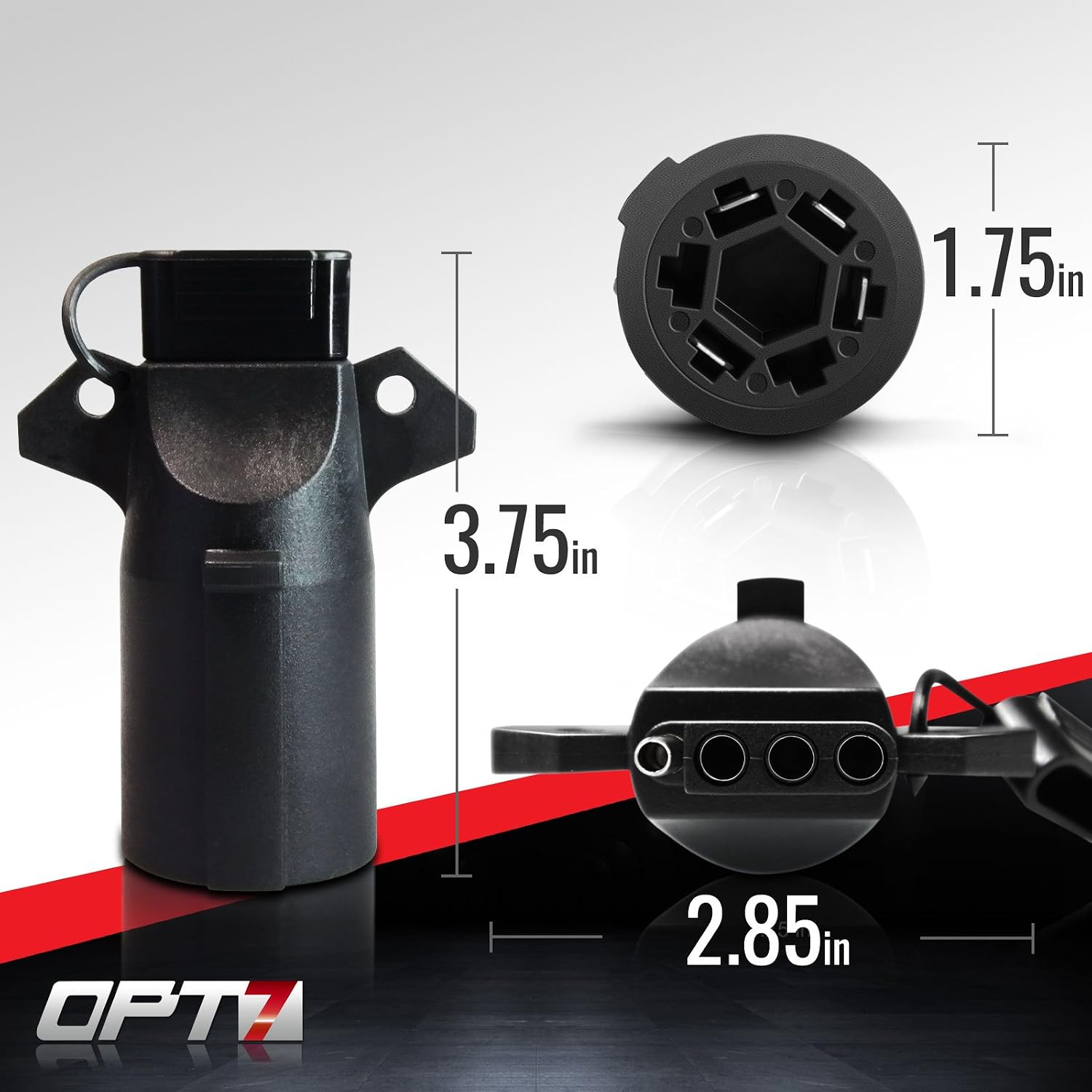 Thumbnail 1 de OPT7 7 Pin to 4 Pin Trailer Adapter 3.75"