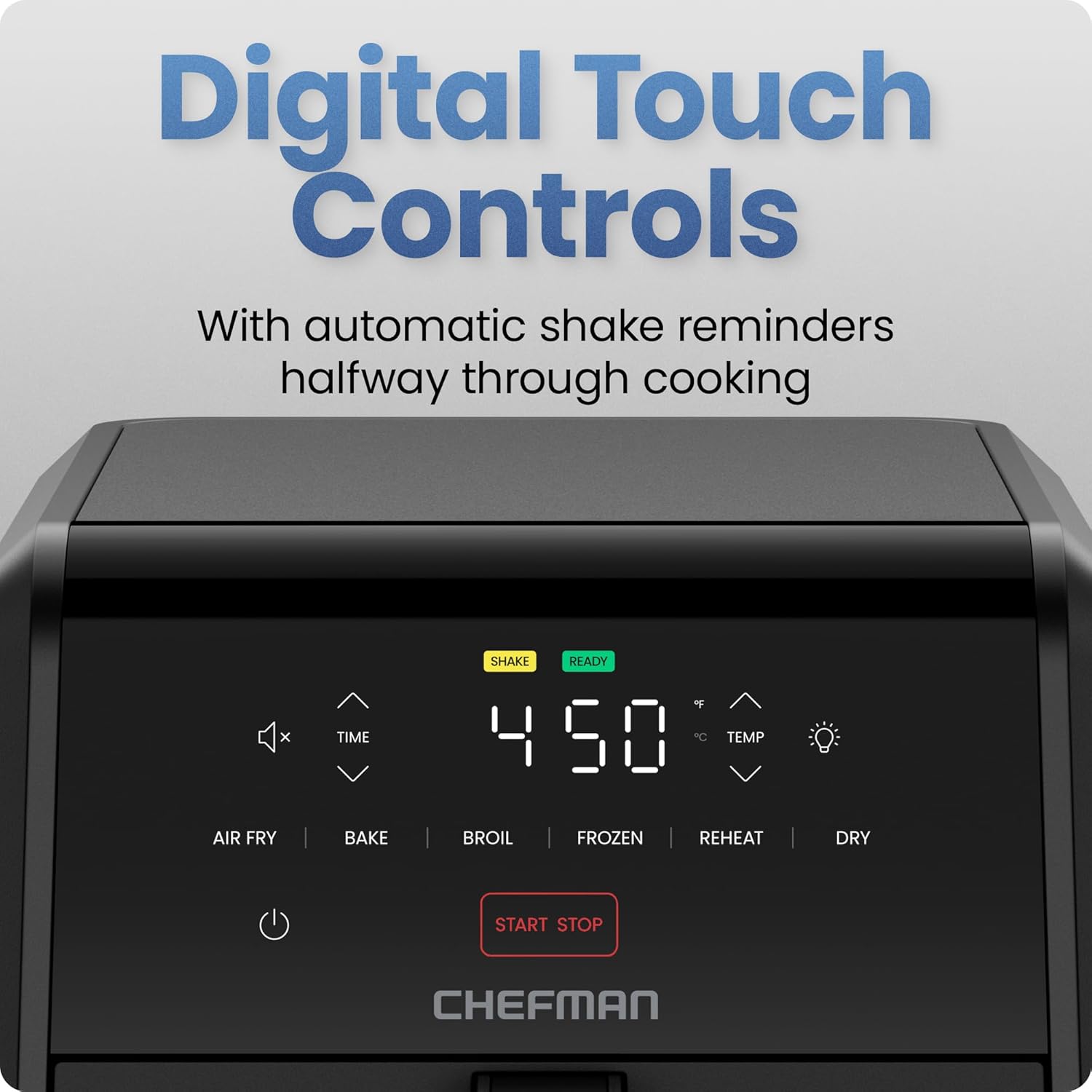 Detalle de Chefman TurboFry 7-Quart Air Fryer, 6-in-1, 450°F