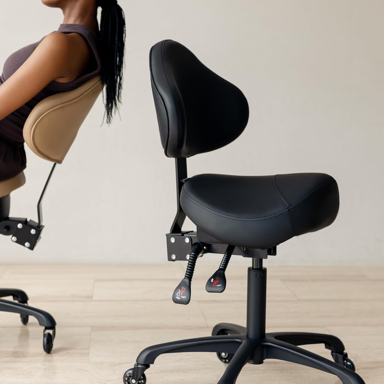 Detalle 2 de DR.LOMILOMI 510 KOA Saddle Chair 500 lb