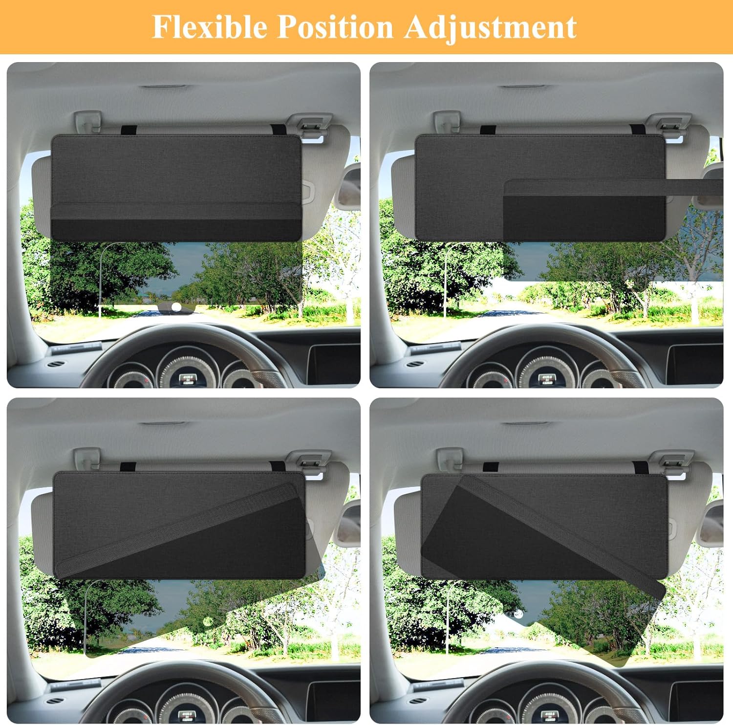 Detalle de Sonnenblende Verlängerung Auto – Magnetische Visiereinstellung in Grau