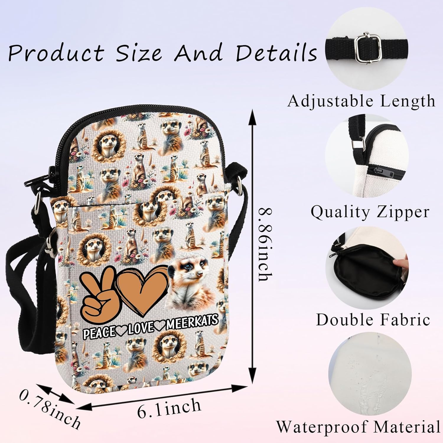 Thumbnail 3 de PLITI Meerkat Gift Crossbody Bag for Women