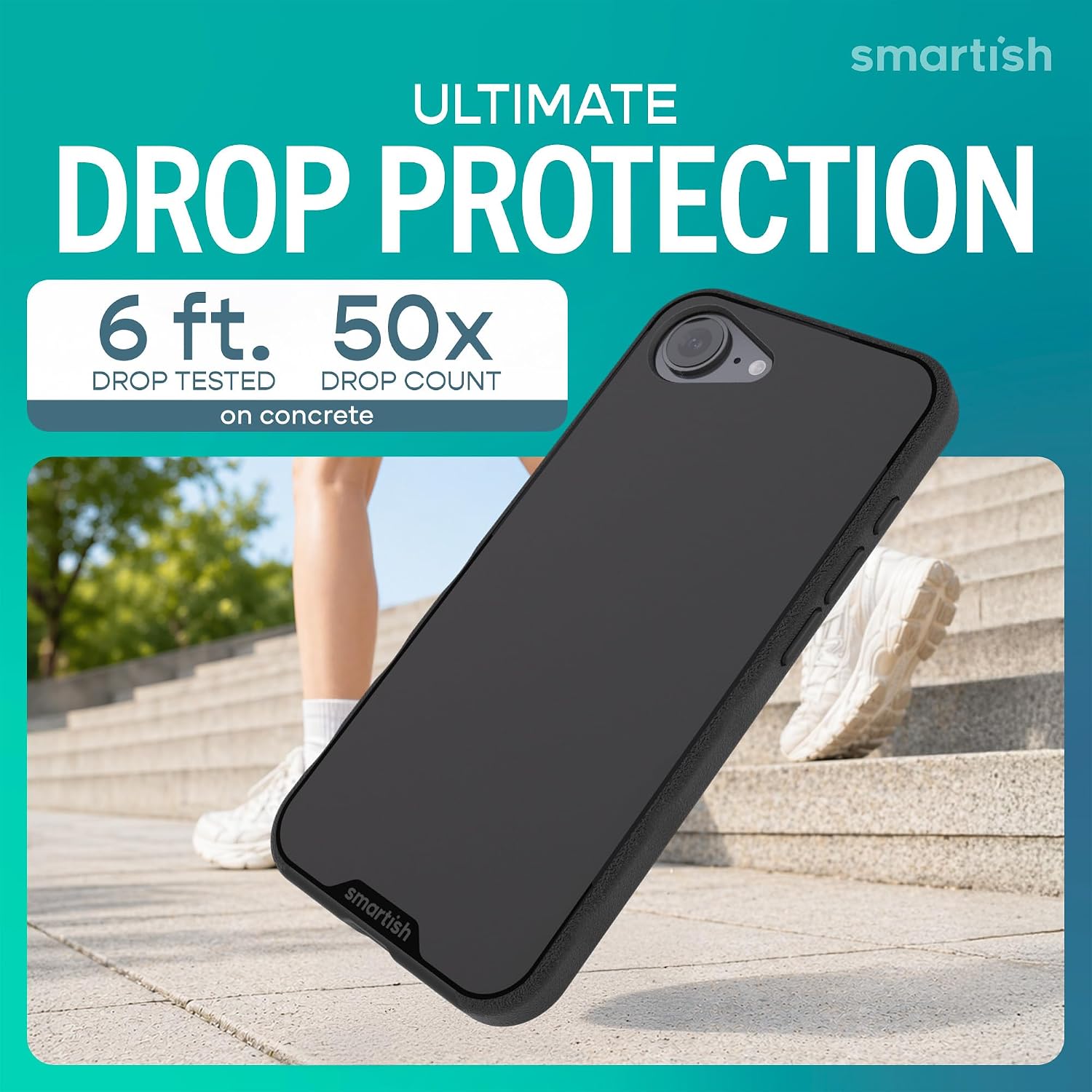 Detalle 2 de Smartish Gripmunk Magnetic Slim Case for iPhone 17e/16e with MagSafe (Black Tie Affair)