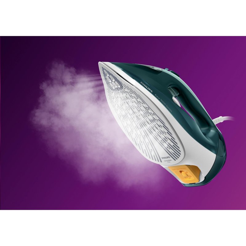 Detalle de Plancha a vapor Philips 7000 Series DST7031/70 2800W SteamGlide Plus Verde Menta