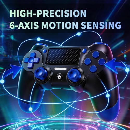 Detalle de Mando Inalámbrico BJXOZ para PS4/PC: precisión, vibración y panel táctil con audio de 3,5 mm