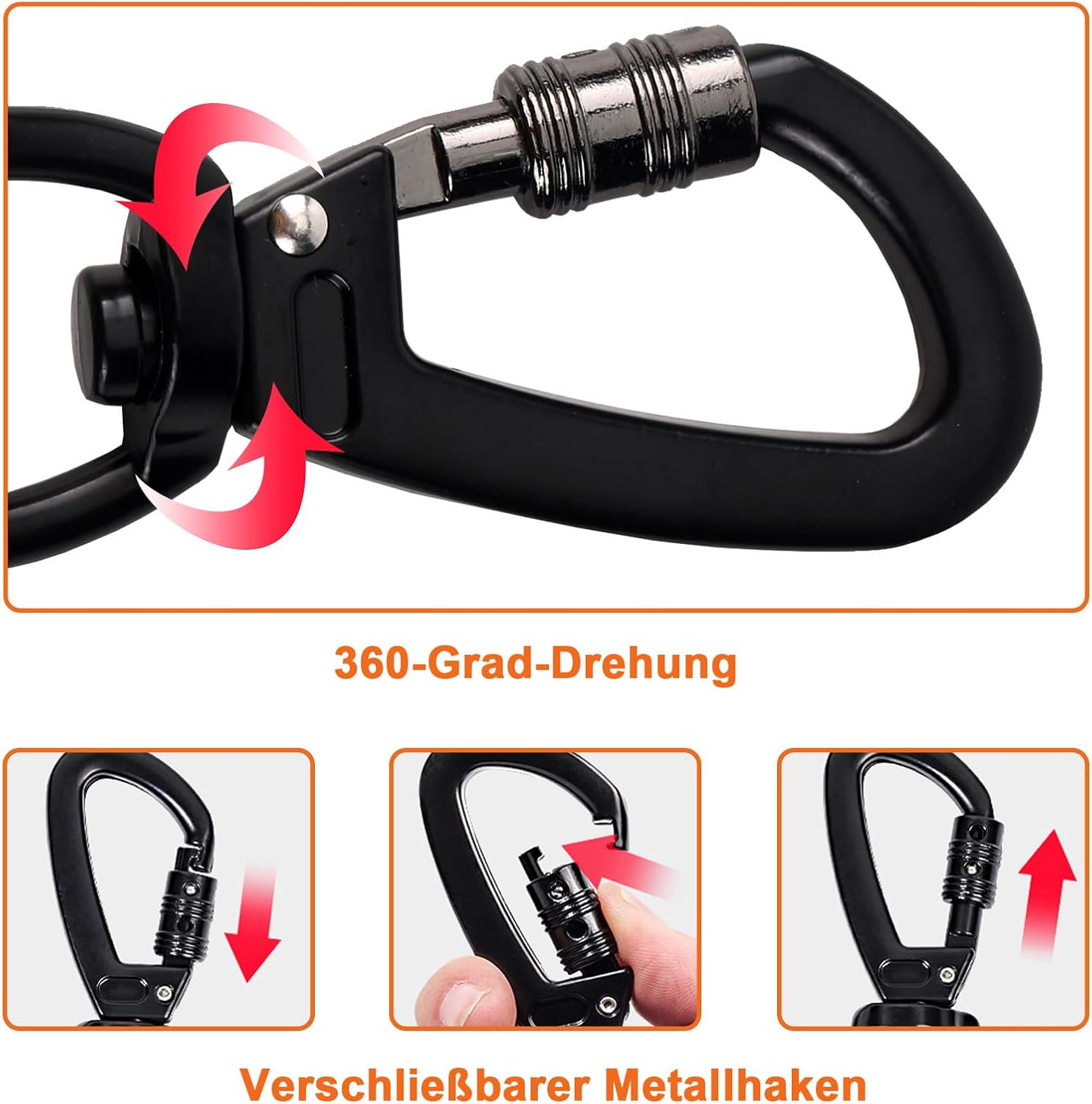 Thumbnail 2 de Hundeleine mit gepolstertem Griff – 1,2 m bis 30 m, robust, reflektierend, für Training und Spaziergänge