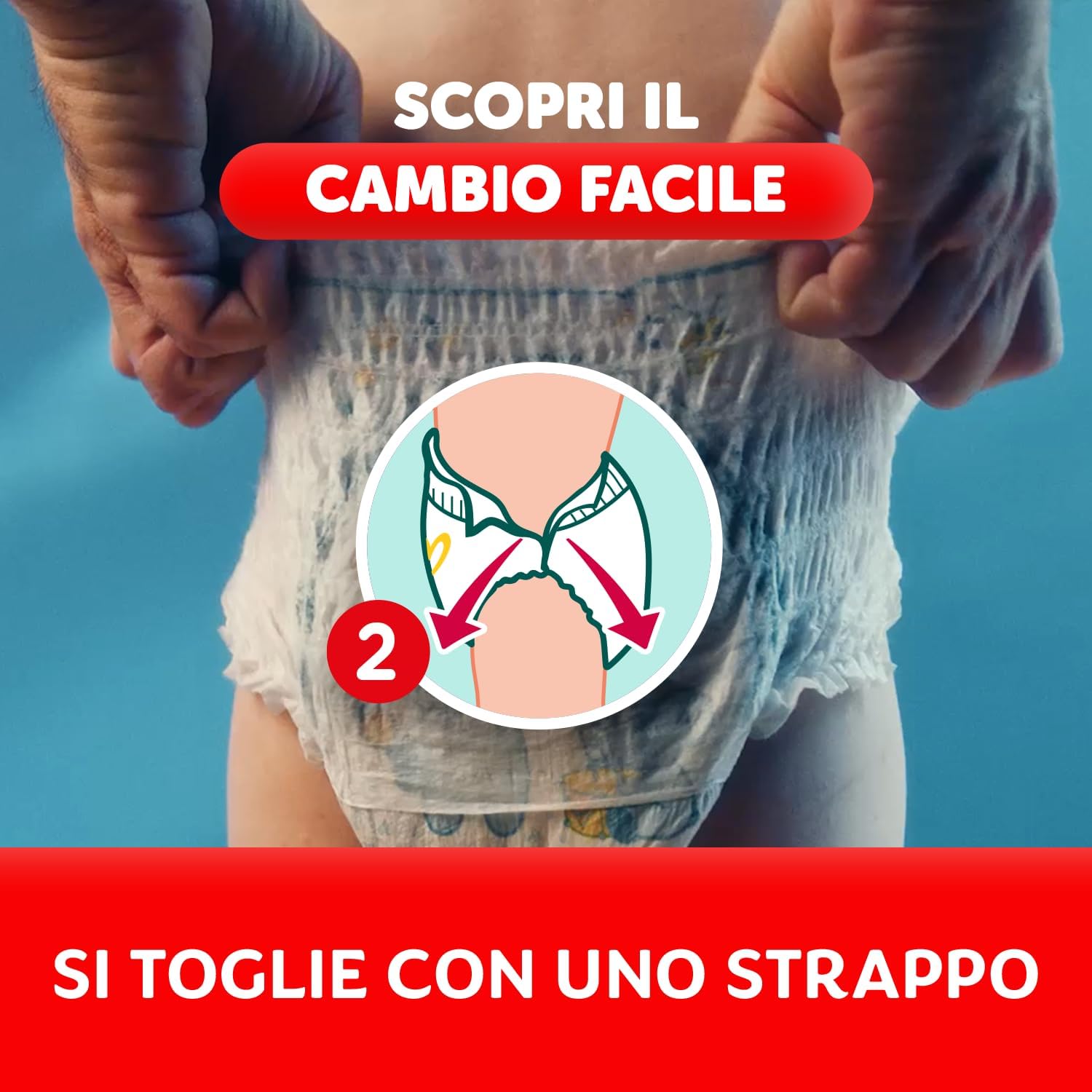 Detalle de Pampers Baby Dry Mutandino 3XL (Taglia 8, 19+ kg) – 84 Pannolini: comfort e protezione per bambini grandi