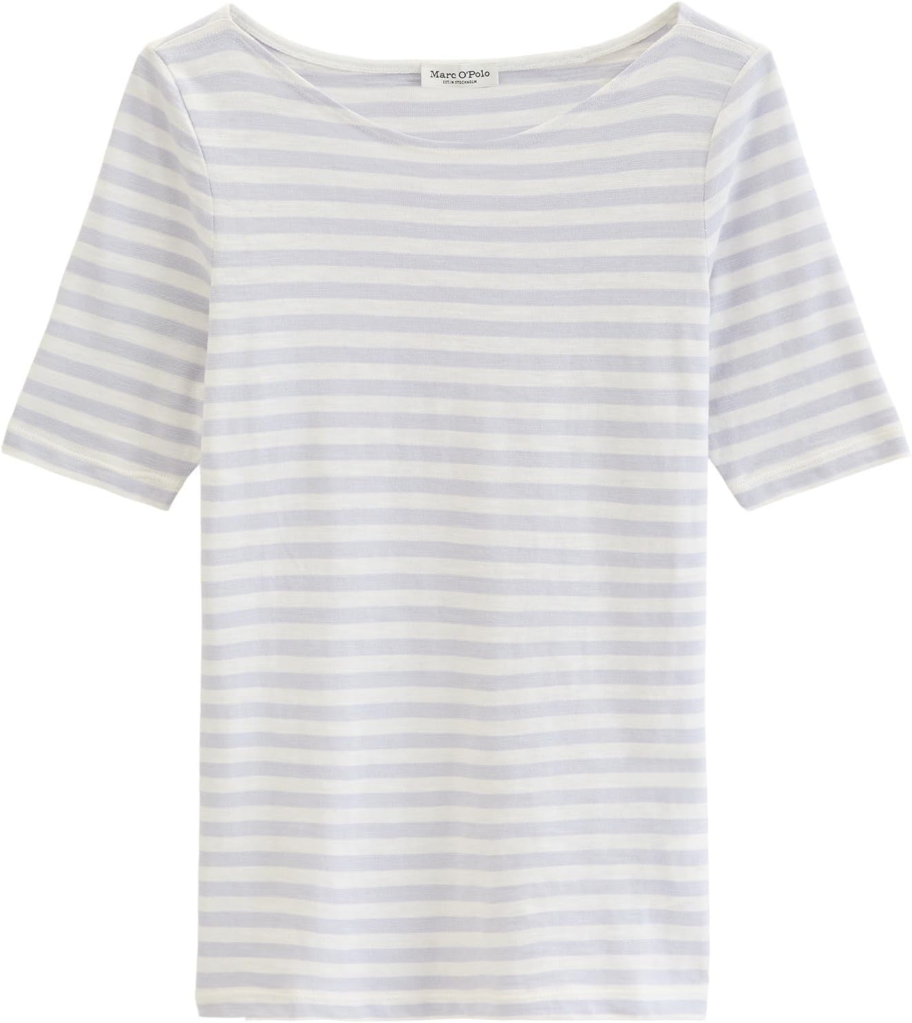 Detalle de Marc O'Polo Damen 603219651333 T-Shirt – Alltagstaugliches Basic-Shirt