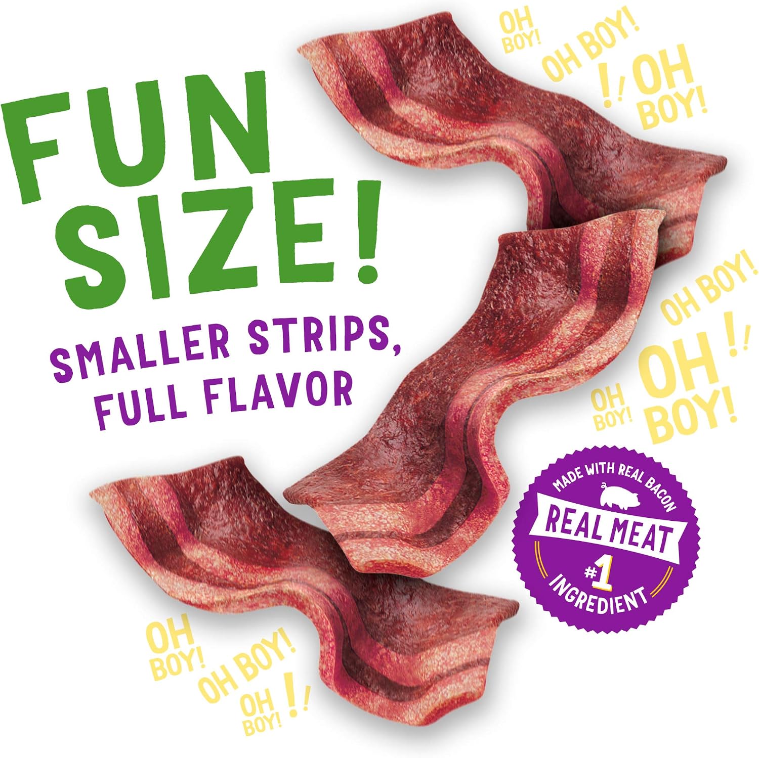 Detalle de Purina Beggin' Fun Size Dog Treats for Small to Medium Dogs, Original with Bacon — 25 oz Pouch