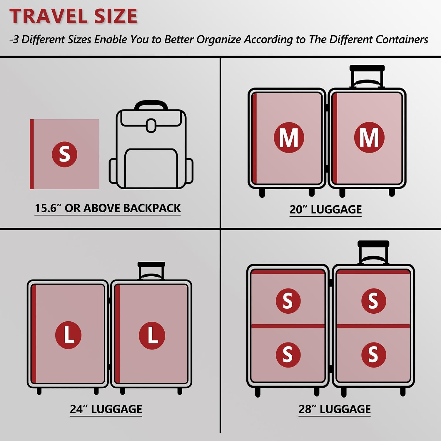 Detalle 2 de Travel Vacuum Bags with Cordless Pump, 18-Piece Set