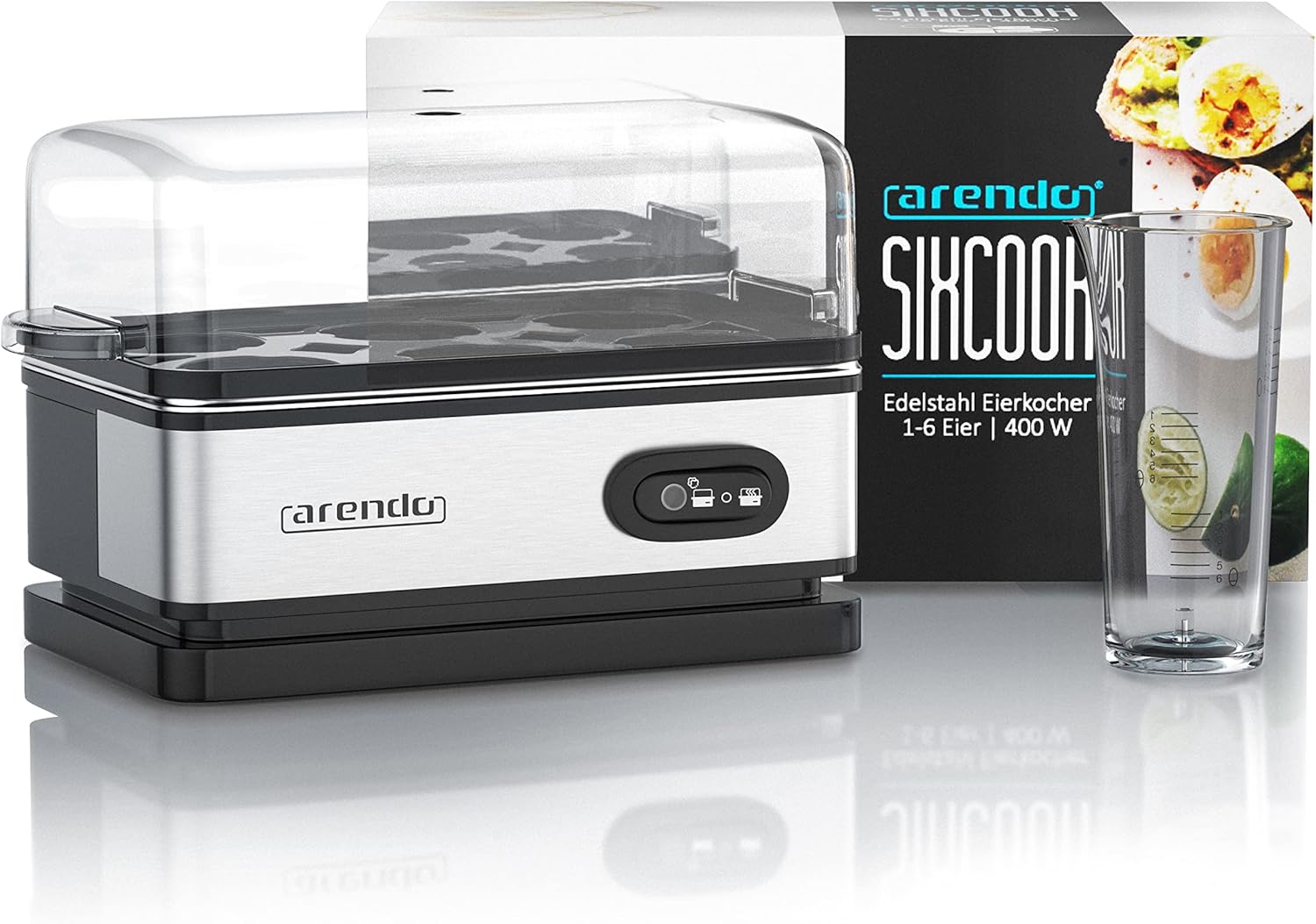 Thumbnail 6 de Arendo Eierkocher 6 Eier, 400 W Edelstahl