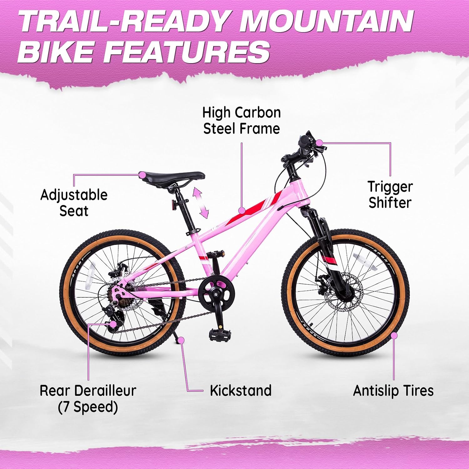 Detalle de StarterRide Kids Mountain Bike, 24-Inch