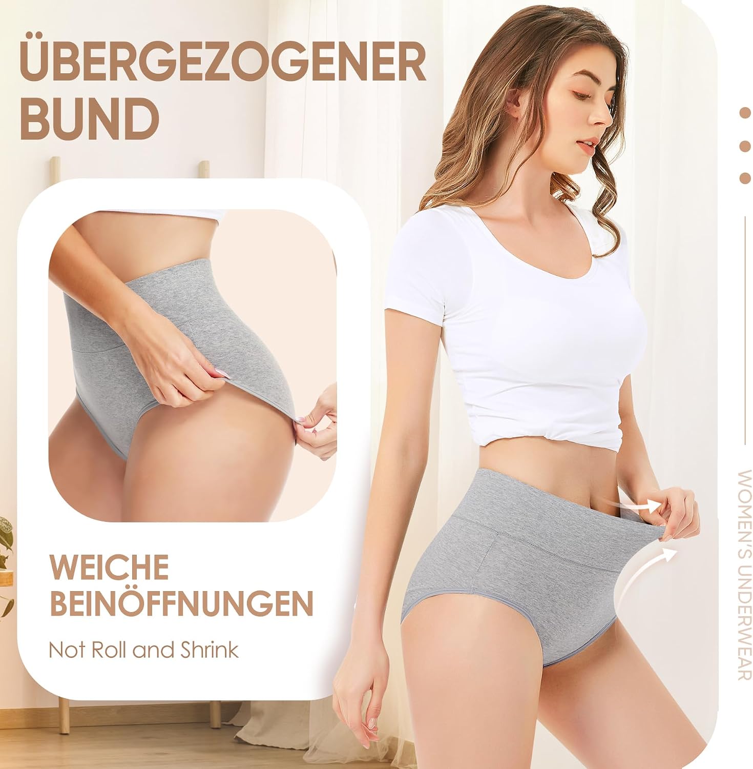 Thumbnail 4 de Falechay Damenunterwäsche Taillenhosen High Waist 5er Pack aus Baumwolle – Bauchweg Slip