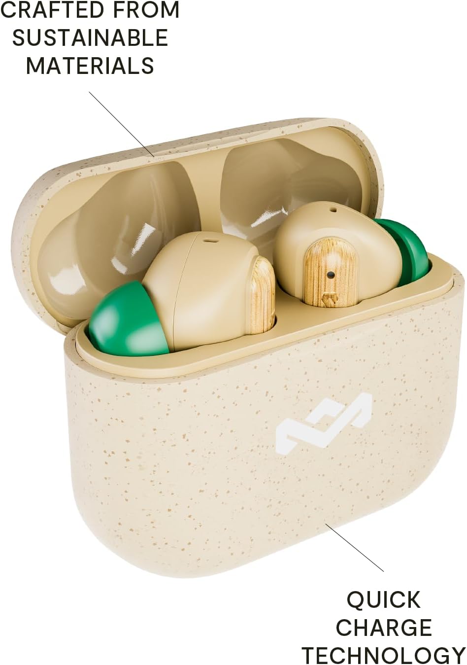Thumbnail 6 de Marley Little Bird True Wireless Bluetooth In-Ear-Kopfhörer (IPX4) mit Mikrofon – USB‑C Schnellladecase, Creme