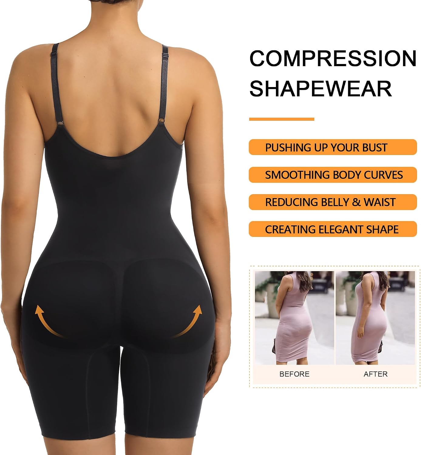 Thumbnail 4 de SHAPERX Women's Seamless Shapewear Tummy Control Bodysuit