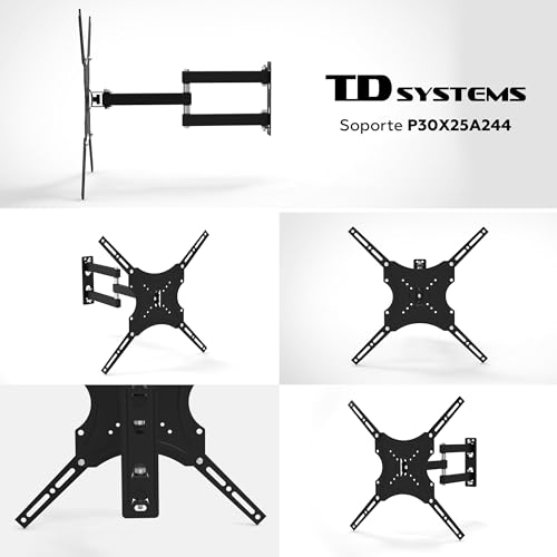 Thumbnail 4 de TD Systems P30X25A244: Soporte de TV pared articulado doble para 14–40" (VESA 400x400)