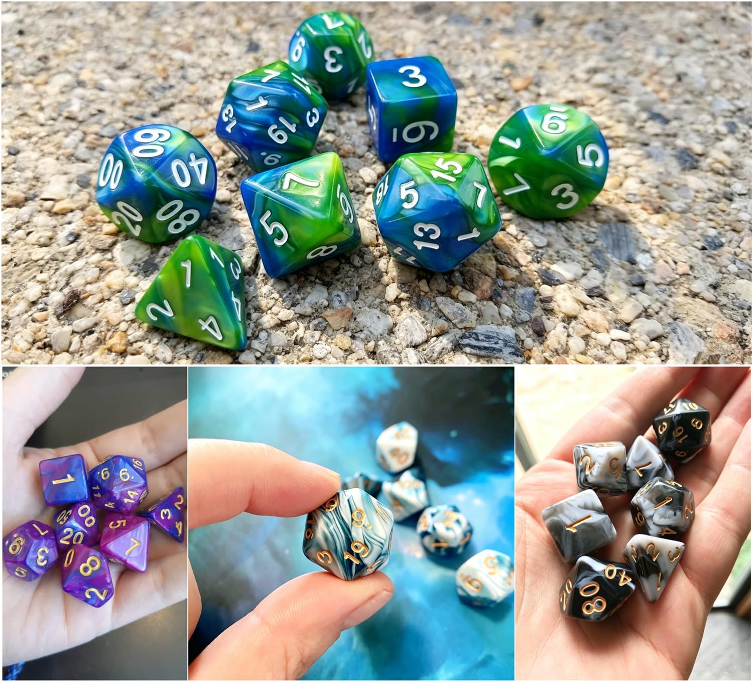 Detalle 2 de Polyhedral DND Dice Set 42‑Piece 6 Pack
