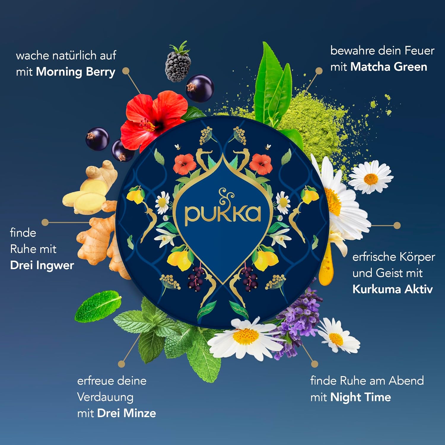 Thumbnail 2 de Pukka Bio Tee Geschenkset – Premium Selection Tee-Box mit 90 Teebeuteln (6 Varianten)