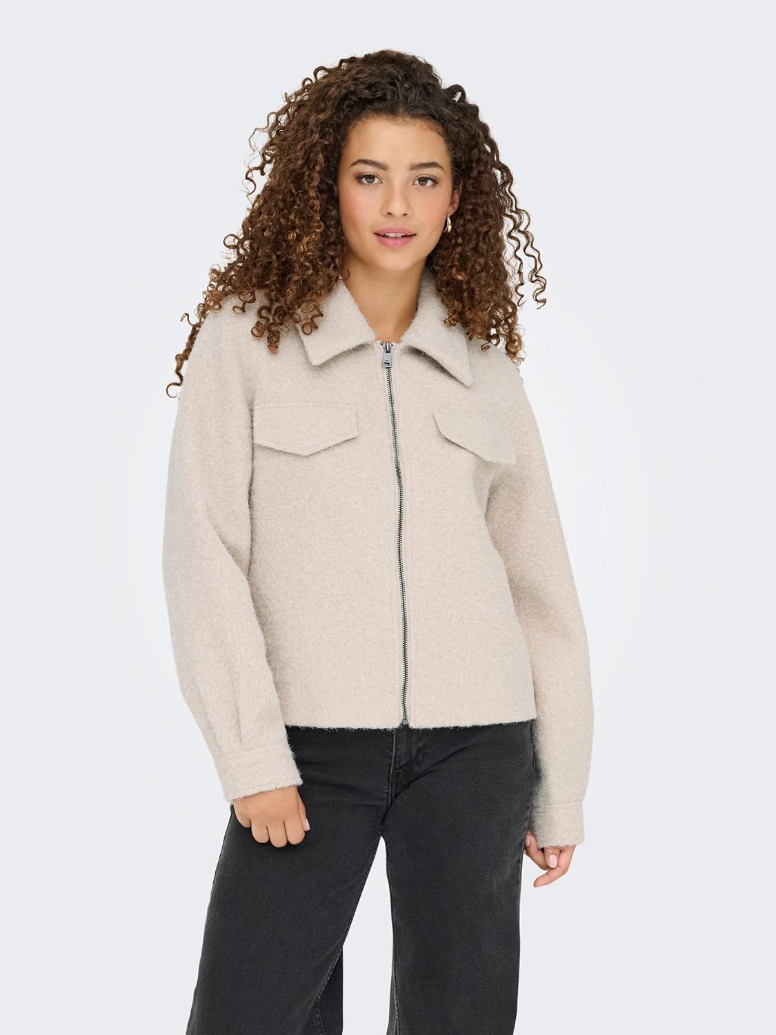 Detalle de ONLY Onlmalo Boucle Jacket Otw Noos Donna – Giacca Bouclé Otw Noos