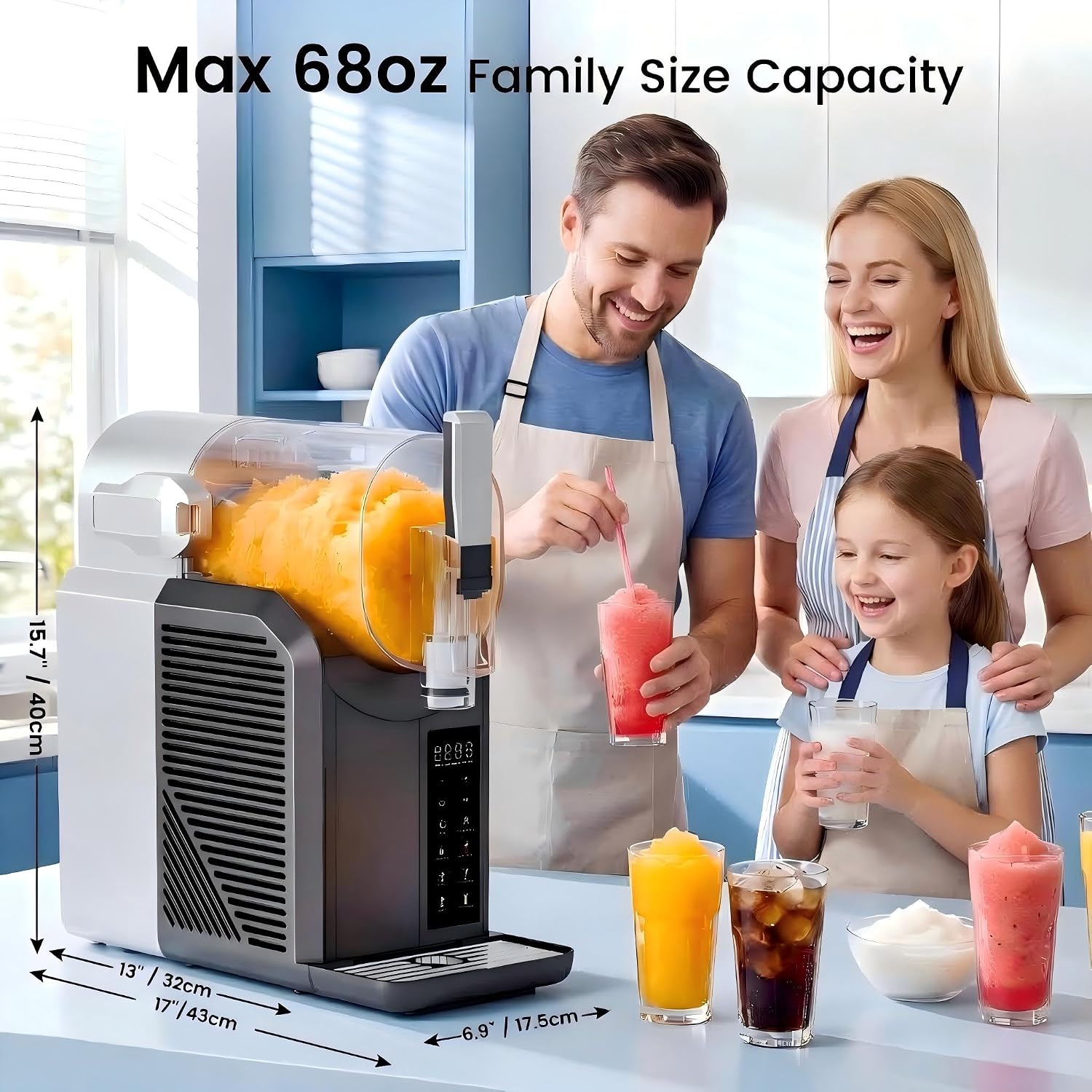 Detalle 2 de Ray Bear 2L Slushie Machine, 6 Presets, No Ice Needed, Self-Cleaning