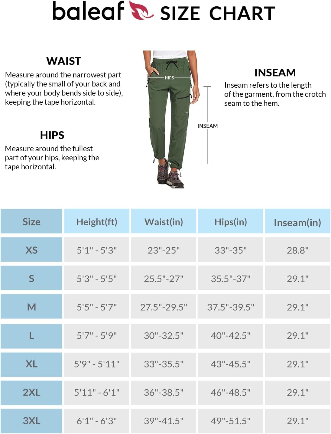 Detalle de baleaf Hiking Cargo Trousers UPF 50+