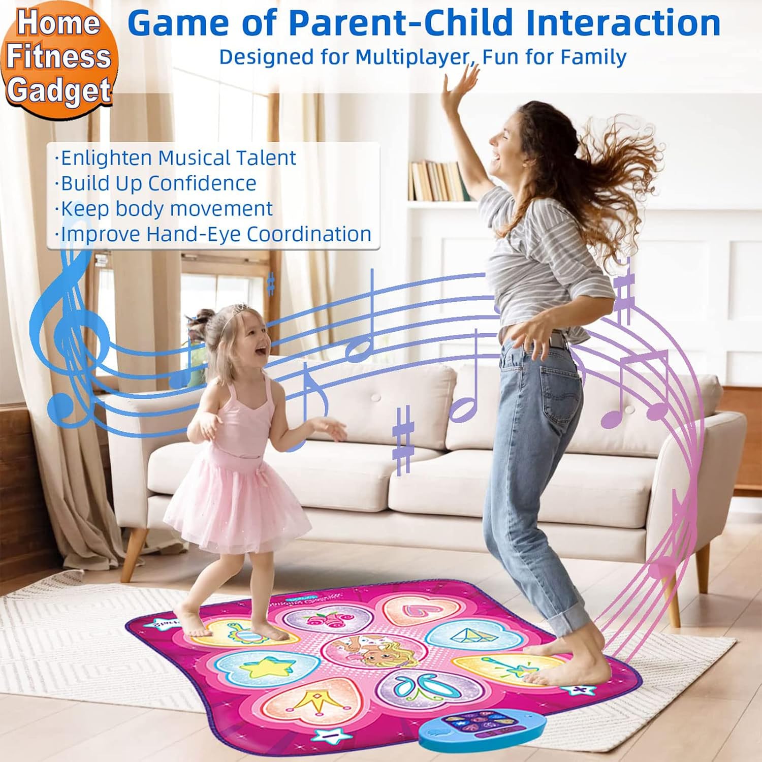 Detalle de SUNLIN Dance Mat 3-Level Rhythm Game Pad 🕺