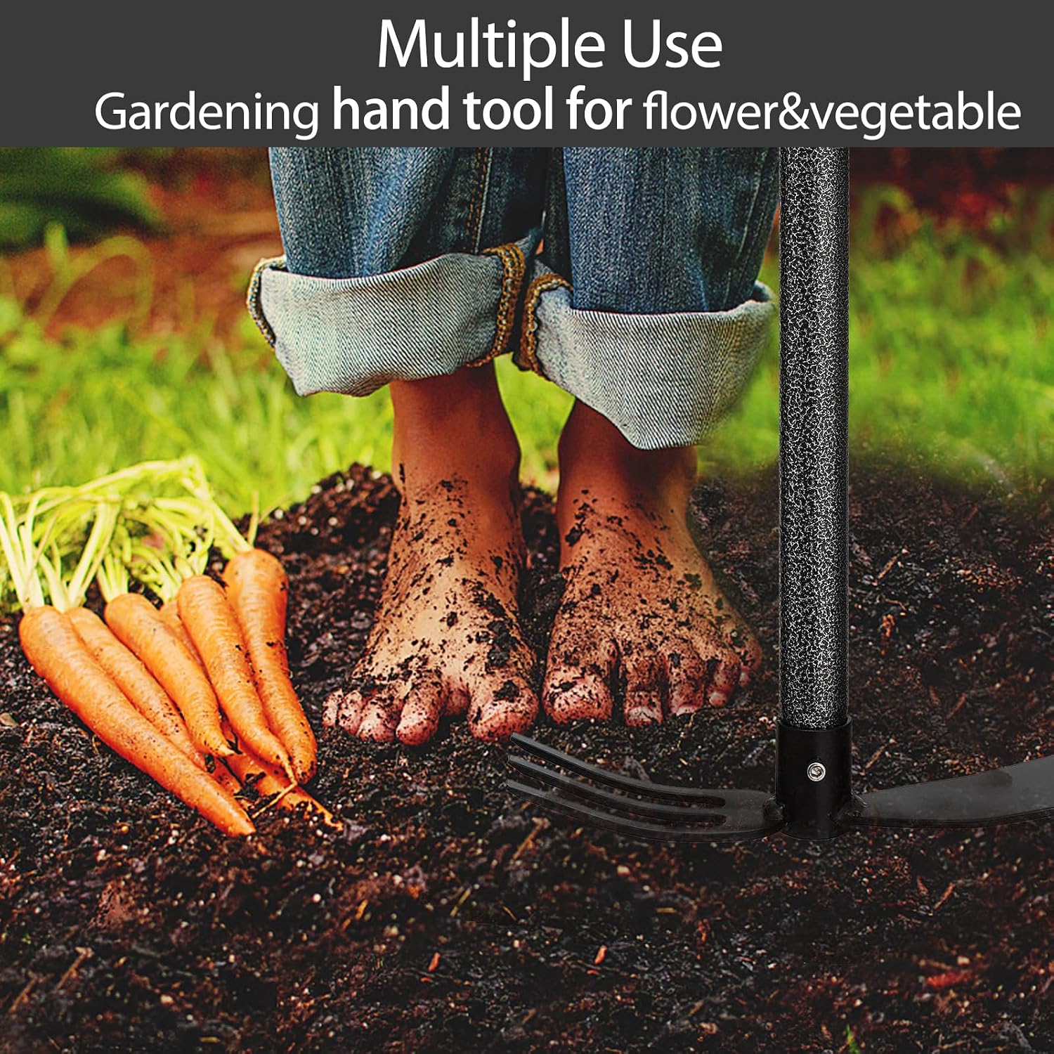 Thumbnail 6 de Garden Hoe and Cultivator Set, 45-inch Adjustable Handle