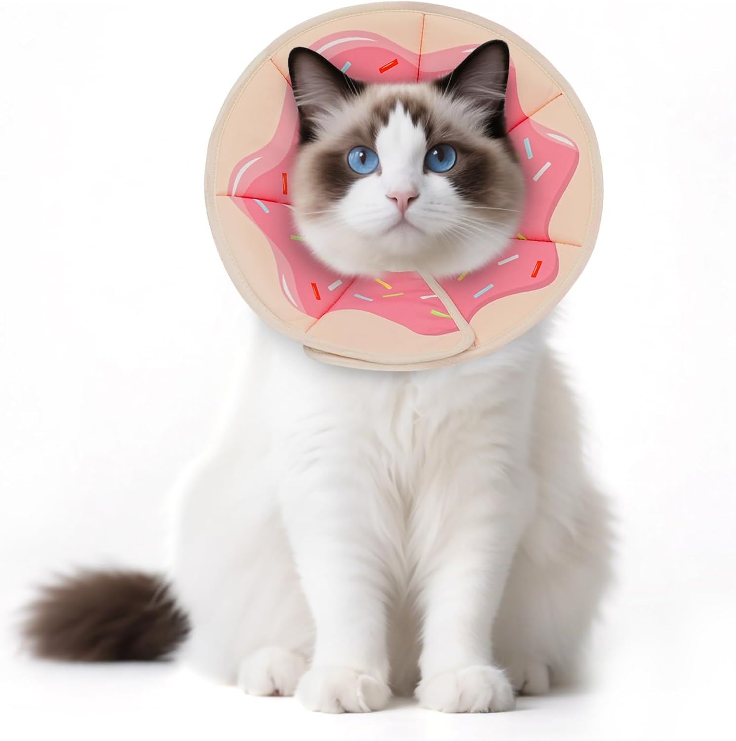 Thumbnail 1 de Supet weiche Fruit-Style Halskrause für Katzen & kleine Hunde – verstellbare Recovery-Cone nach OP
