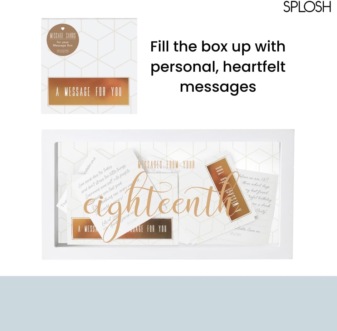 Thumbnail 1 de Splosh 18th Message Box – Personalised Keepsake Box for Sentimental 18th Birthday Gifts