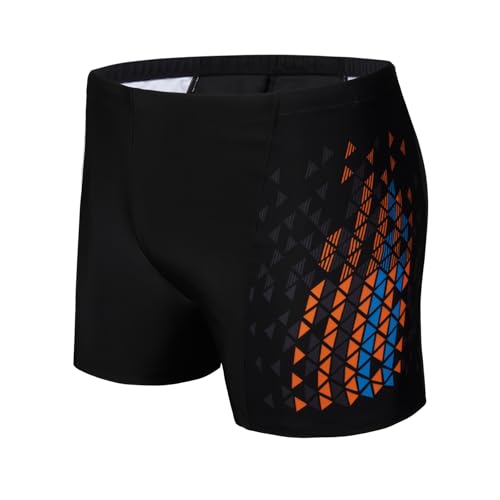Detalle de AMZSPORT Maillot de Bain Homme Short de Bain à Séchage Rapide – Noir-Orange XL