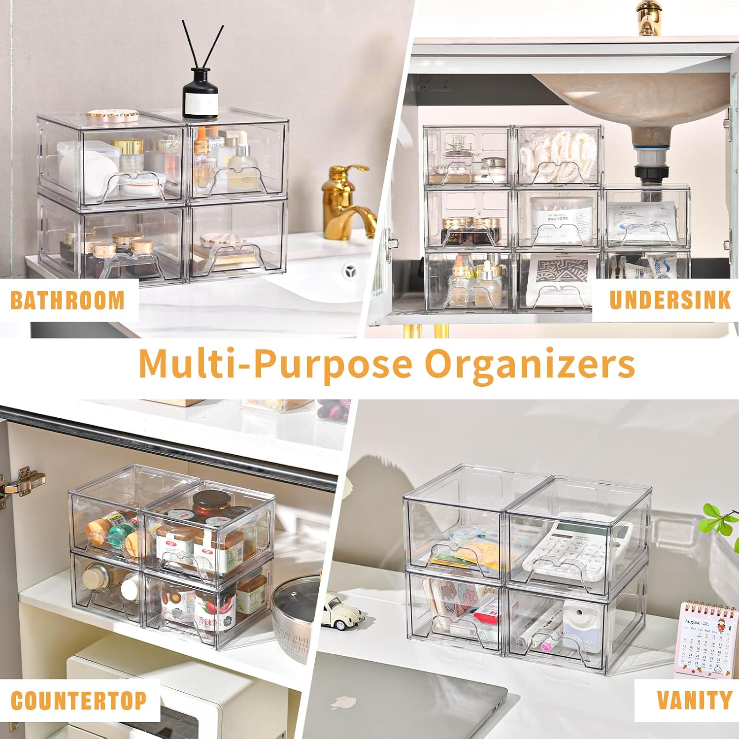 Thumbnail 6 de Stebopum 6 Pack Stackable Makeup Organizer