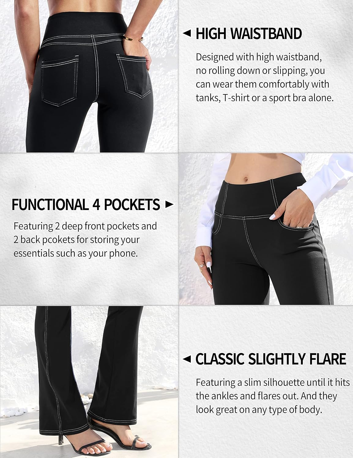 Detalle 2 de VOOVEEYA Bootcut Leggings 4 Pockets