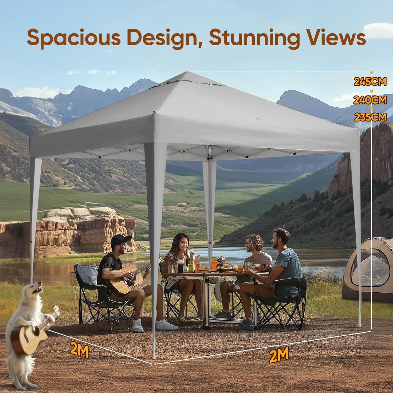 Detalle 2 de Quictent Pop Up Canopy 2x2m Portable Waterproof Gazebo