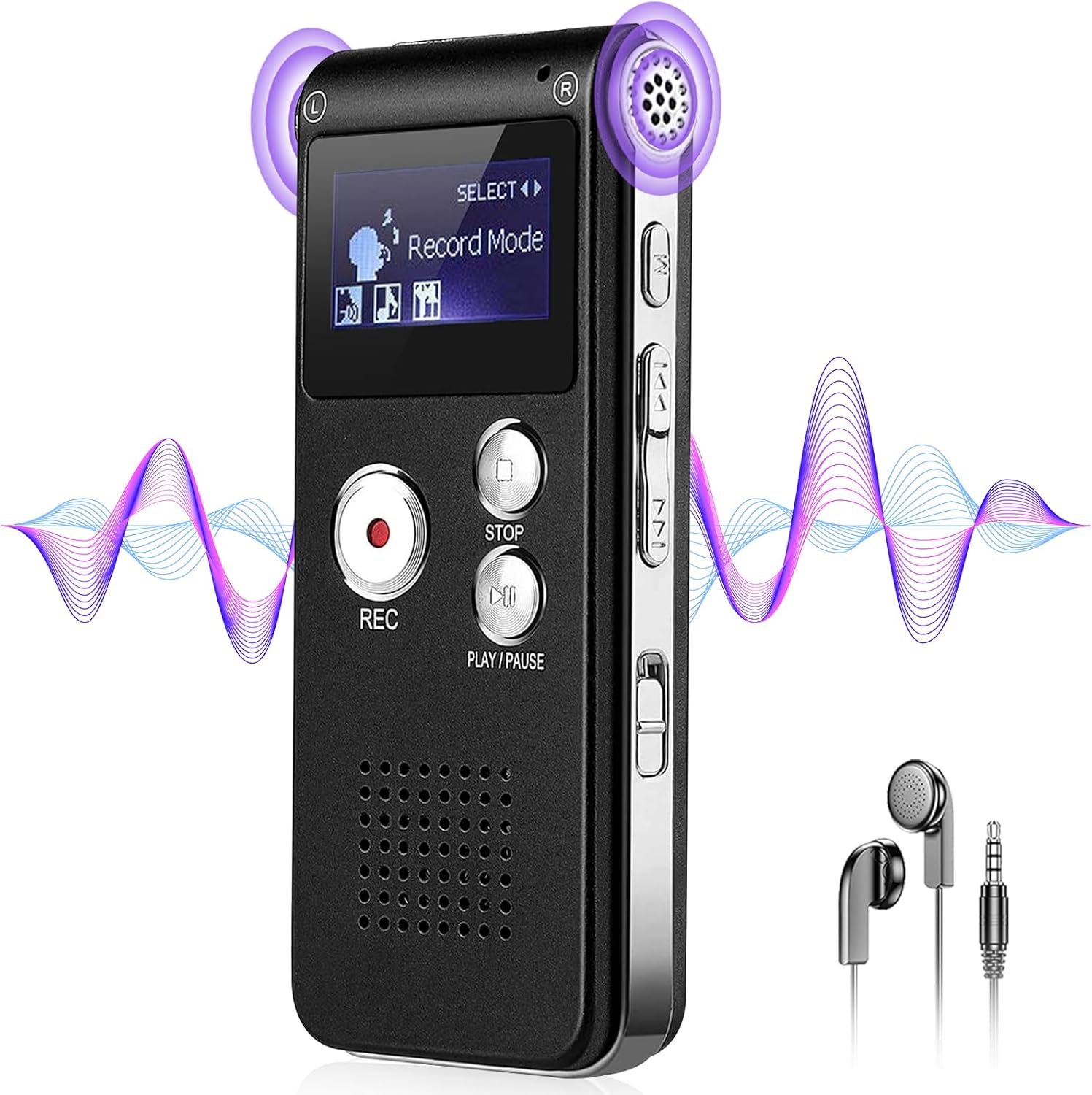 Detalle de ZIPCIDE Voice Recorder 32GB 4800h
