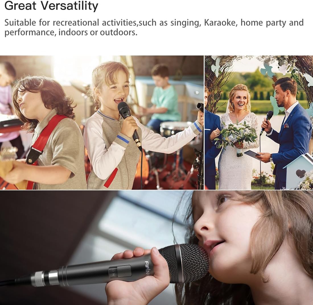 Thumbnail 5 de FIFINE K6 Karaoke Dynamic Microphone — Wired 1/4" (6.35mm) vocal mic for live singing