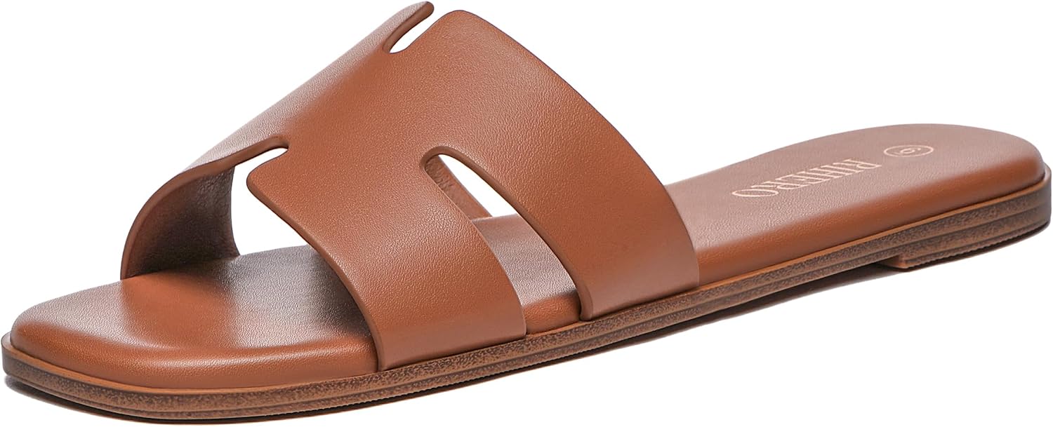 Detalle de Rihero Dressy Flat Leather Slide Sandals 1️⃣0️⃣ 👡