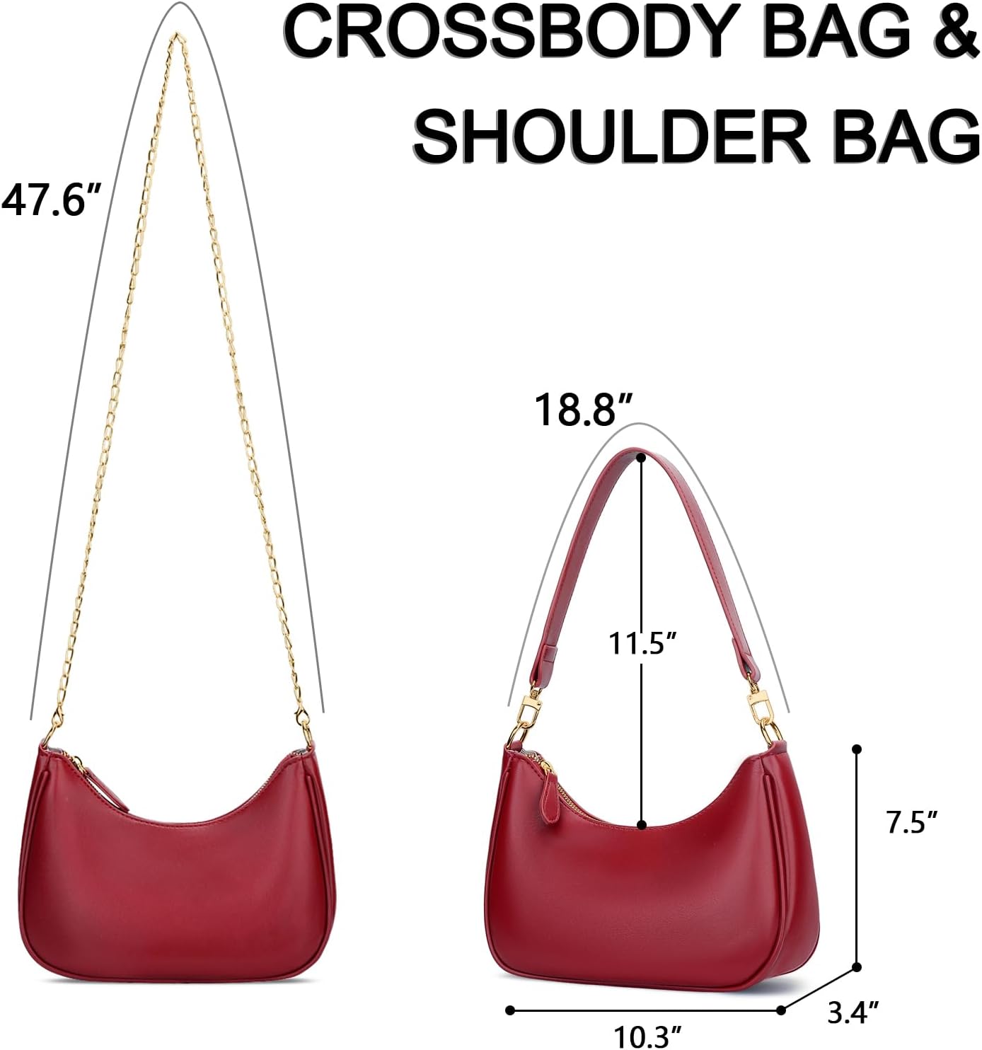 Thumbnail 5 de KKXIU Shoulder Bag for Women: Cute Hobo Purse with Retro Charm and Versatile Straps