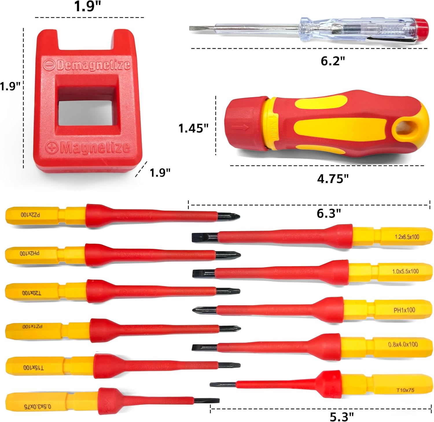 Thumbnail 2 de KJE 1000V Insulated Screwdriver Set 13-Piece 🛠