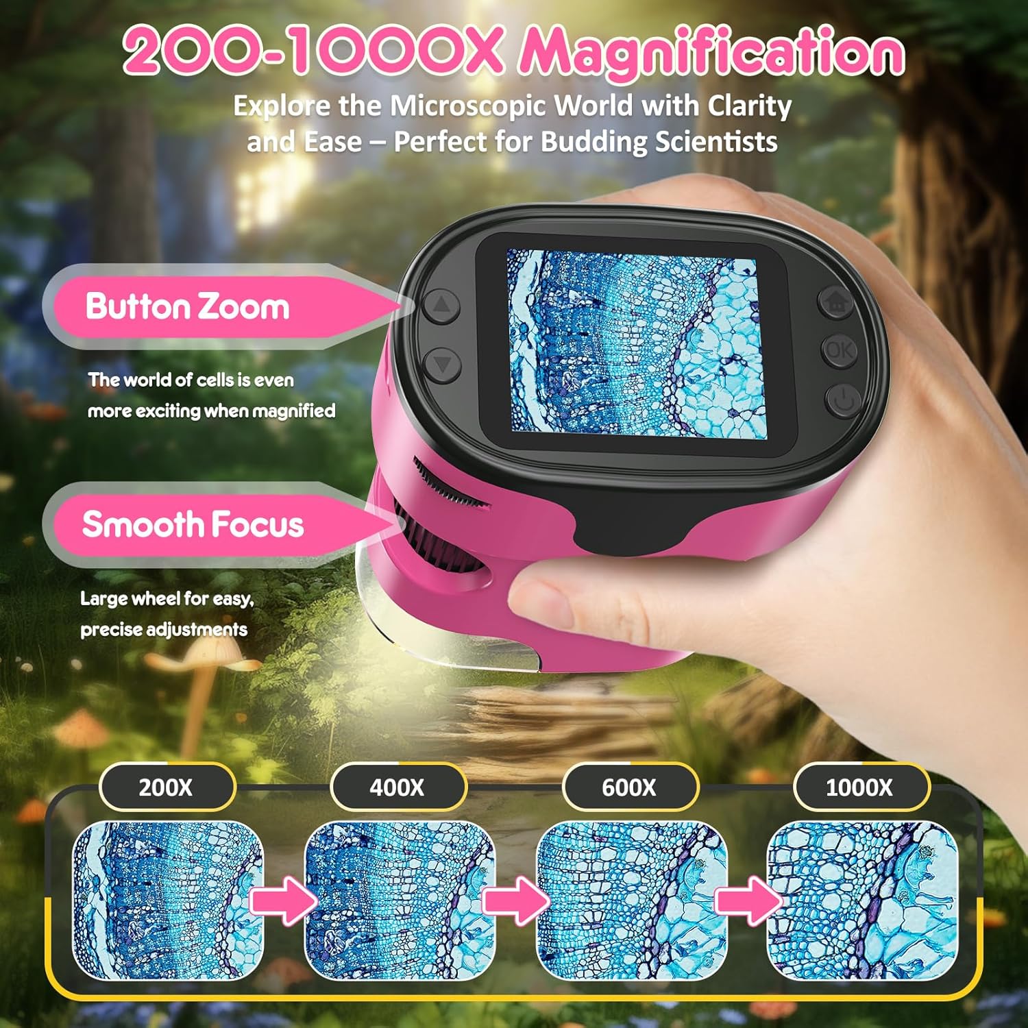 Thumbnail 1 de Microscope Enfant [Kit Complet] BEBANG – Microscopes de poche numérique 4K pour enfants 4–12 ans
