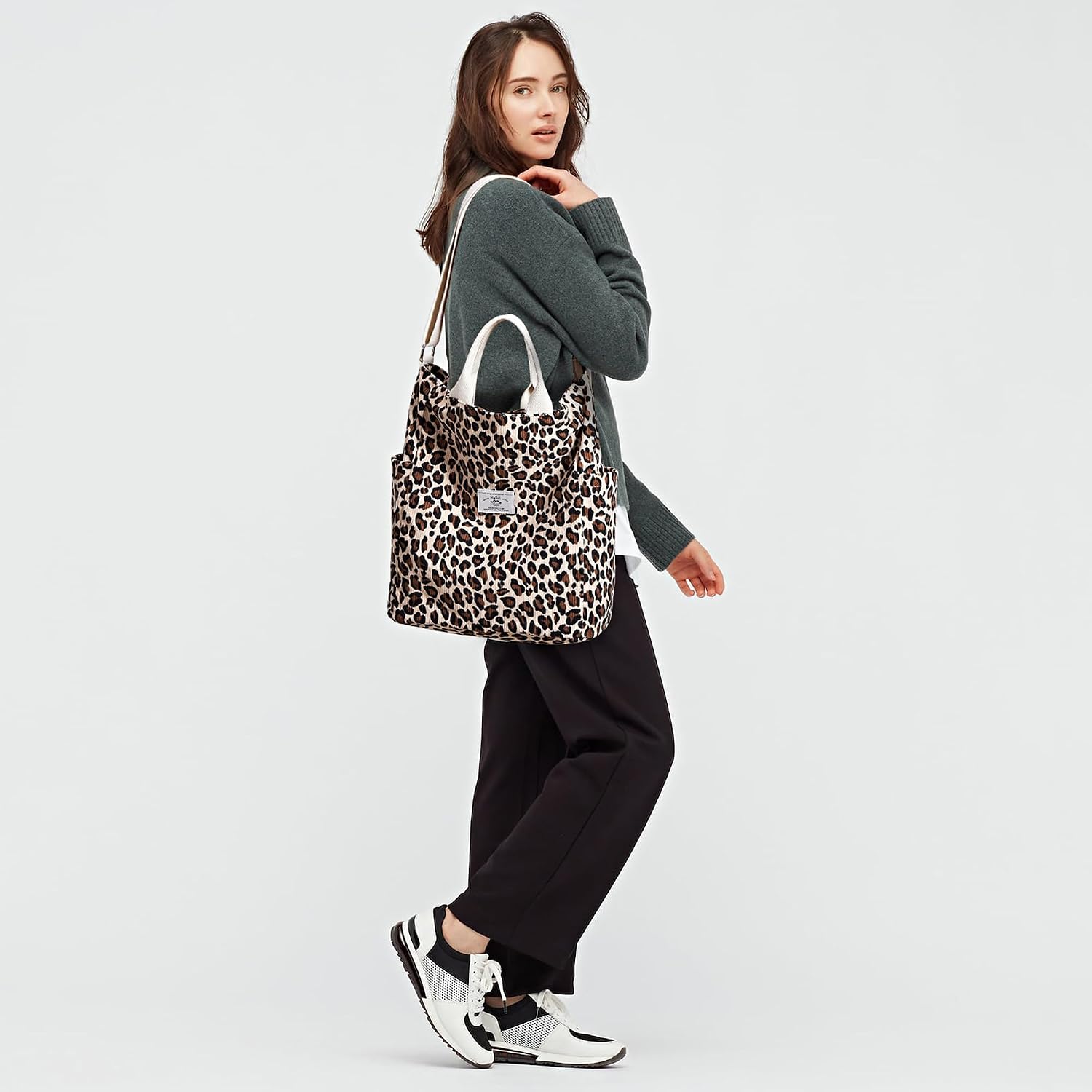 Thumbnail 1 de KALIDI Damen Canvas Shopper Handtasche als Schulter- und Umhängetasche für Alltag, Schule und Einkauf
