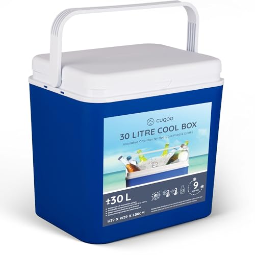 Detalle de CUQOO Cooler Box 30L: Portable Ice Box for Camping, Festivals and Family Outings