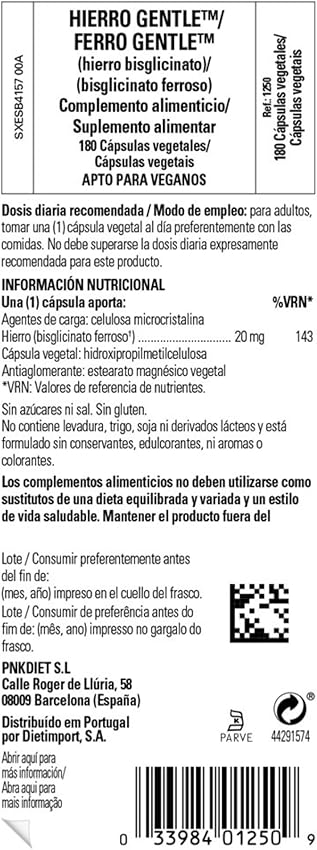 Thumbnail 2 de Solgar Hierro GentleTM - 180 Cápsulas Vegetales 💊