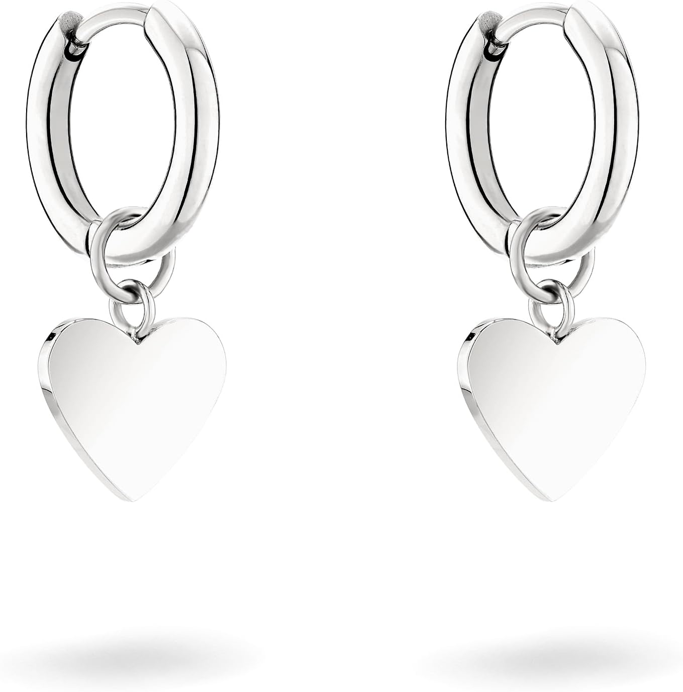 Detalle de LIEBESKIND BERLIN Herz-Schmuck – Edelstahl Set aus Kette, Armband und Ohrringen mit Herzanhänger