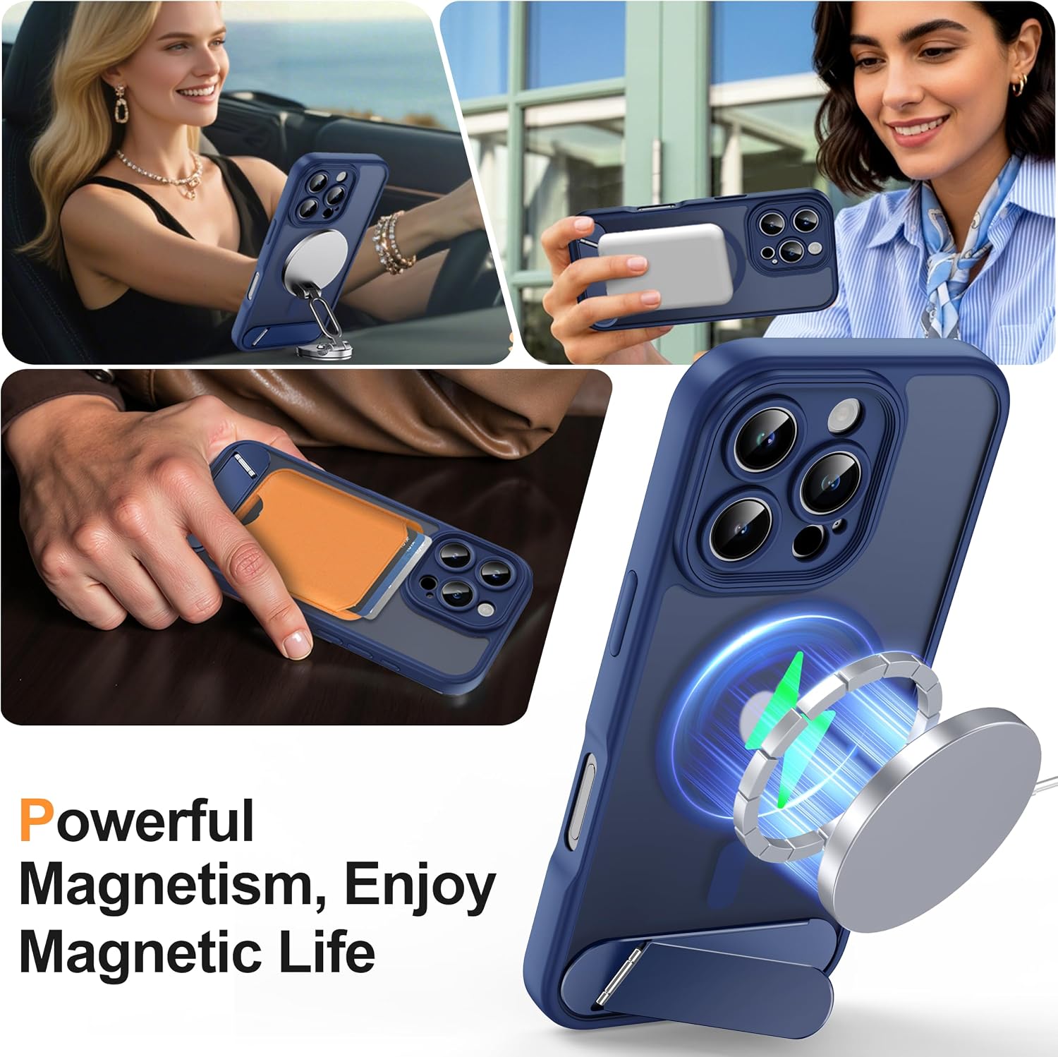 Detalle 2 de AMILIFECASES iPhone 16 Pro Case, MagSafe-Compatible with Kickstand and Camera Protection