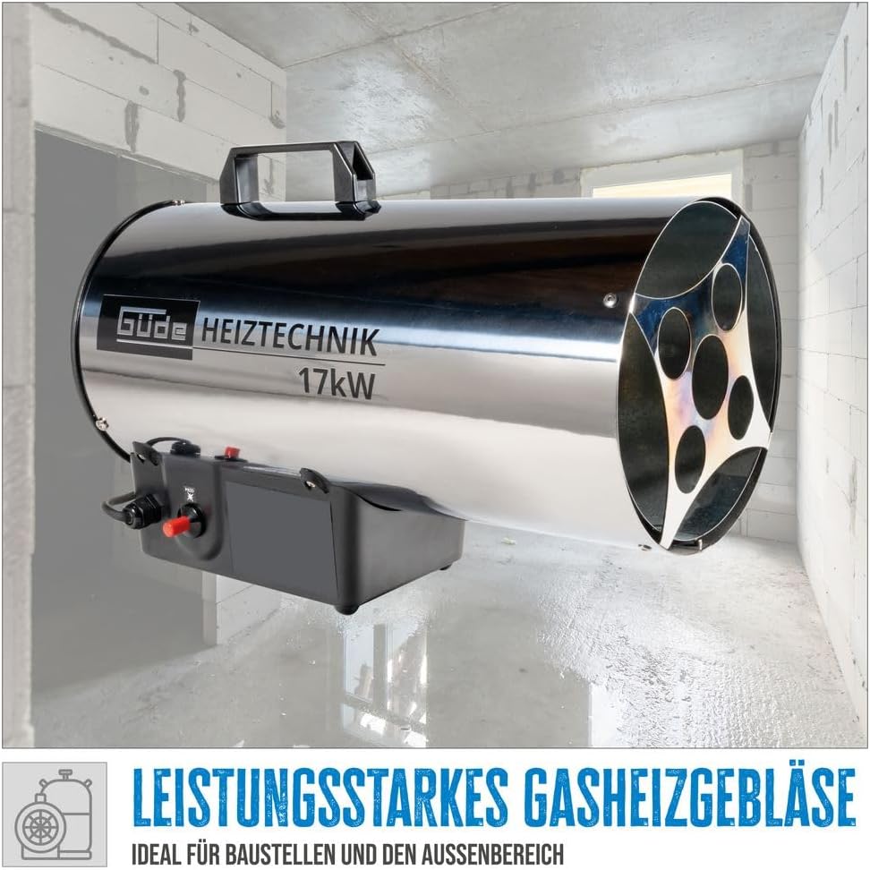 Thumbnail 5 de Güde 85006 Générateur d'air chaud à gaz inox 1,5 m tuyau
