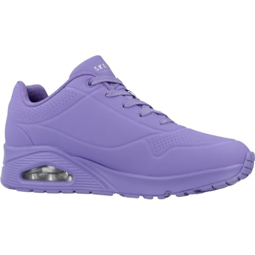 Detalle de Skechers Damen Uno Stand On Air Trainers Lilac Durabuck/ Mesh, Gr. 36 EU