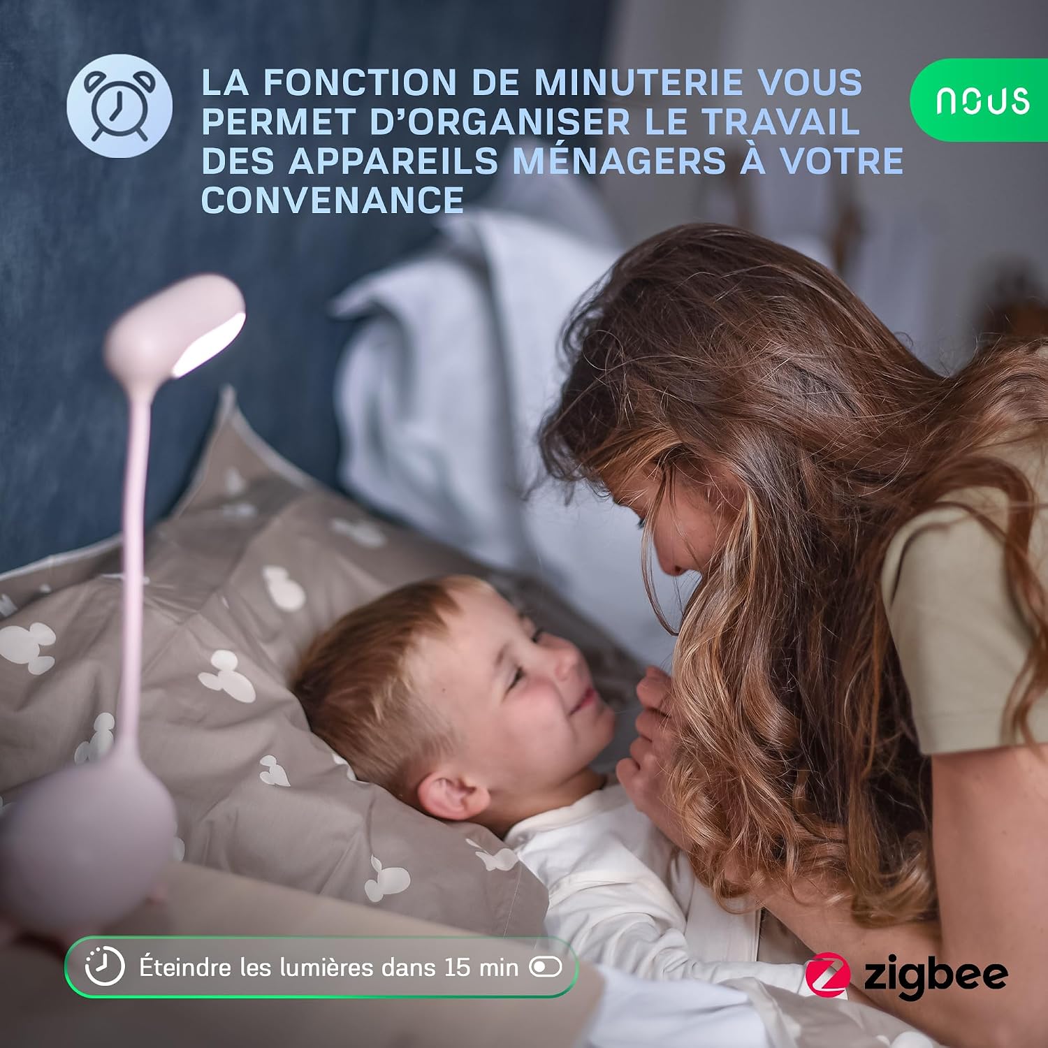 Detalle de NOUS A7Z inteligentne gniazdko ZigBee 16 A z pomiarem energii, zestaw 4 szt.