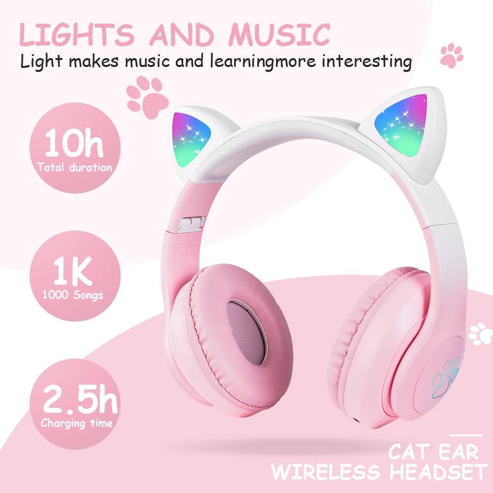 Thumbnail 2 de Kinder Bluetooth Kopfhörer 105 dB Katzenohren